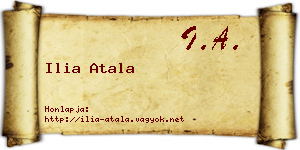 Ilia Atala névjegykártya